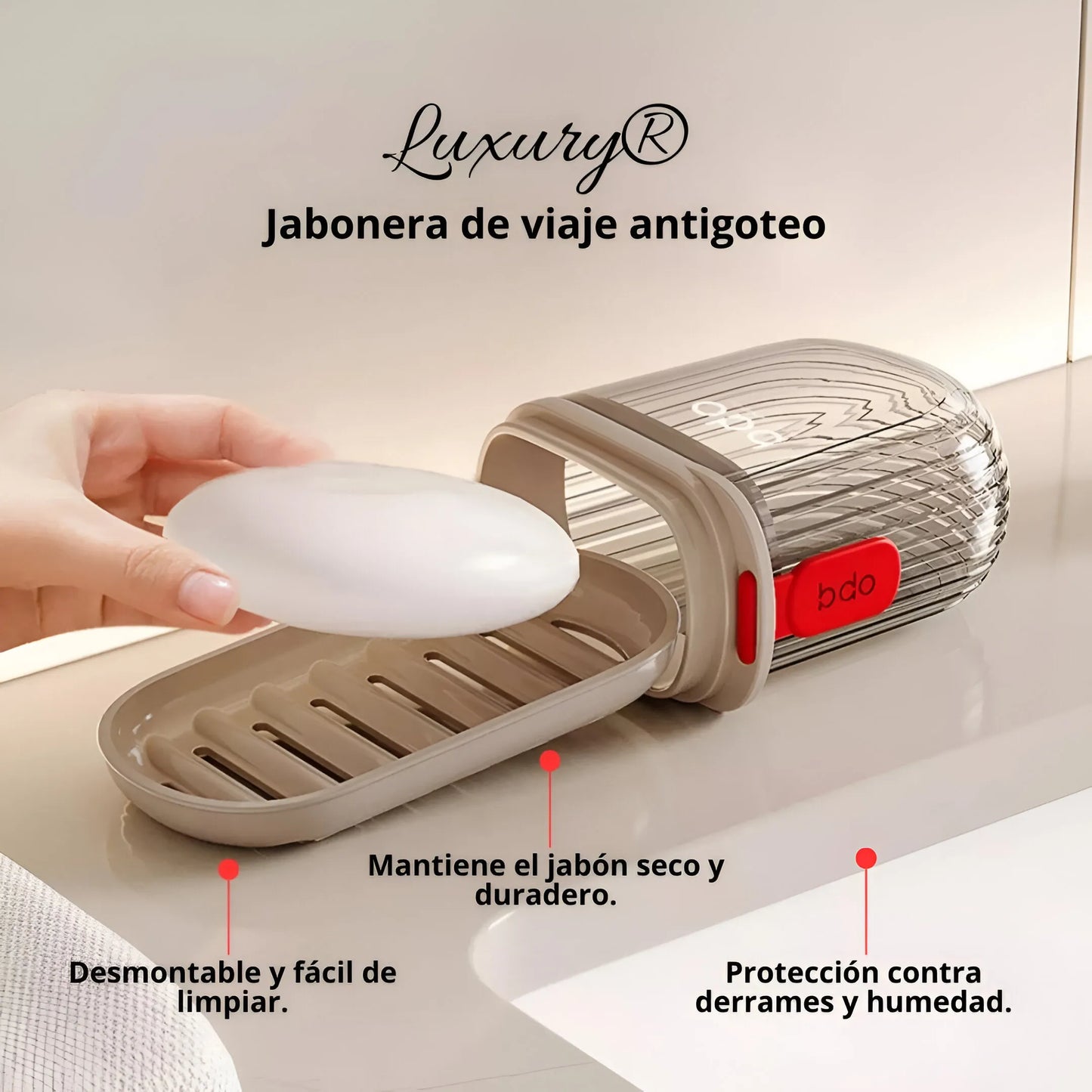 Luxury® Jabonera de viaje antigoteo OFERTA HOY