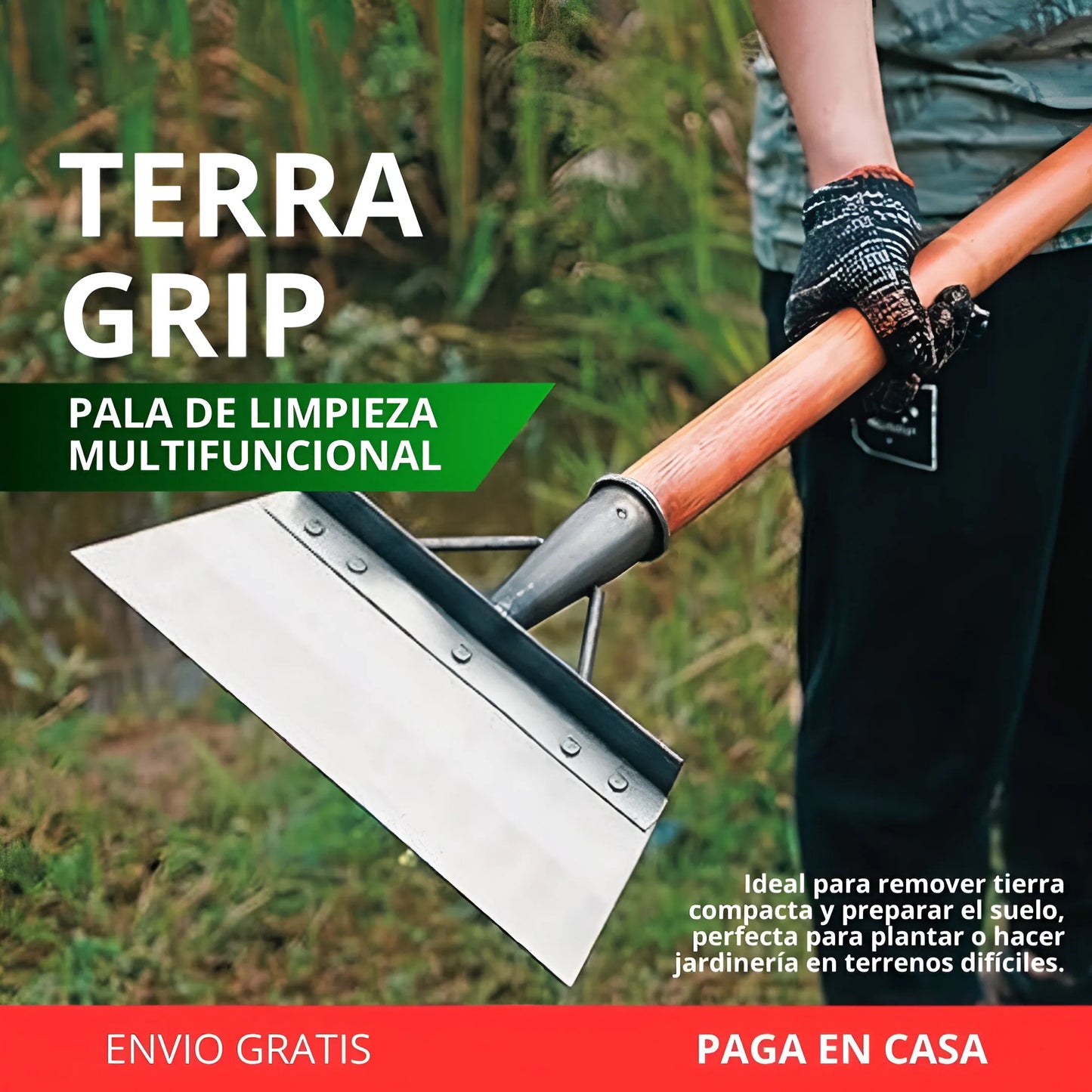 Terra Grip Pala de Limpieza Multifuncional