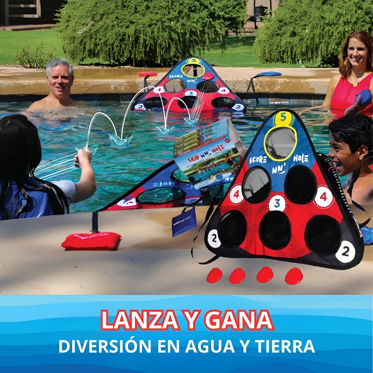 Lanza y Gana Diversión en Agua y Tierra