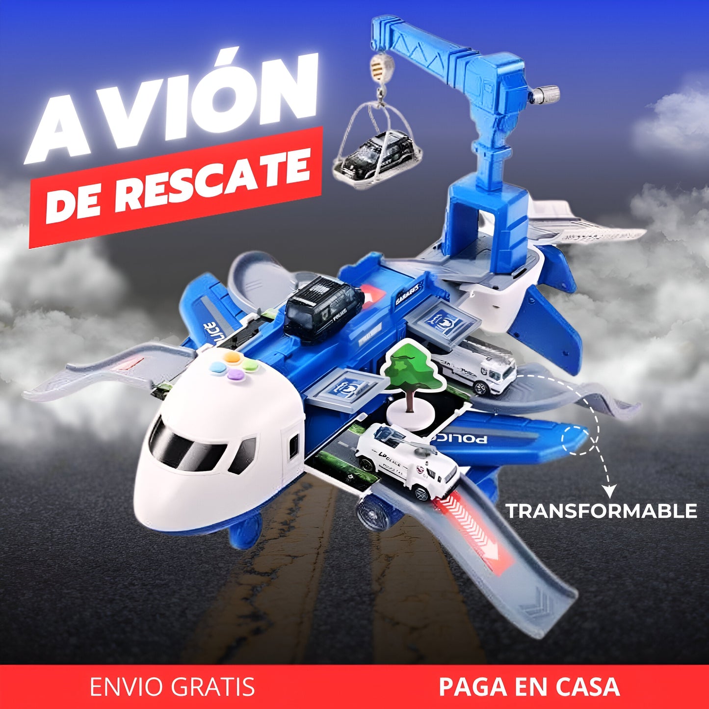 AeroPlay Avión de Rescate Transformable