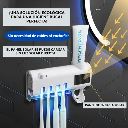 SteriBrush® Esterilizador UV + Dispensador + Soporte de cepillos